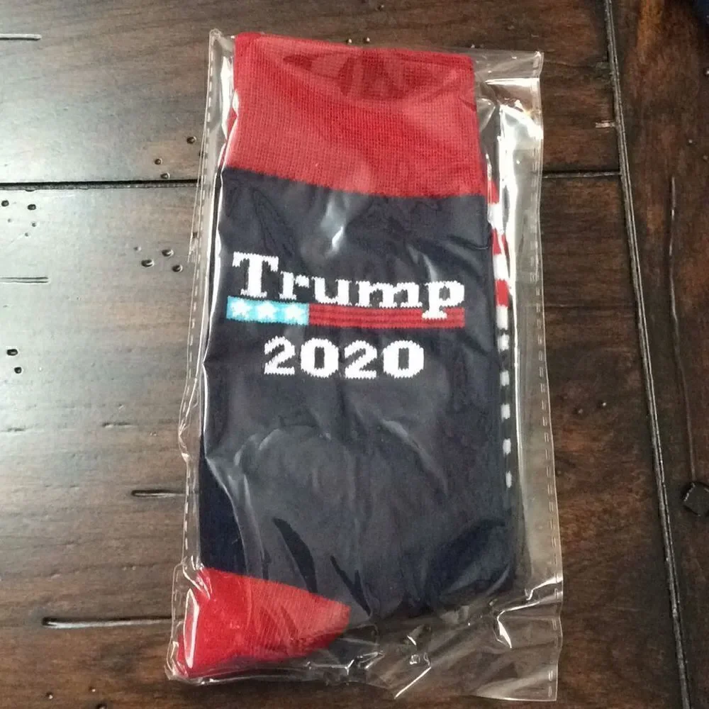 NEW Trump Socks Red White & Blue Stars & Stripes Great gift! Stocking stuffers